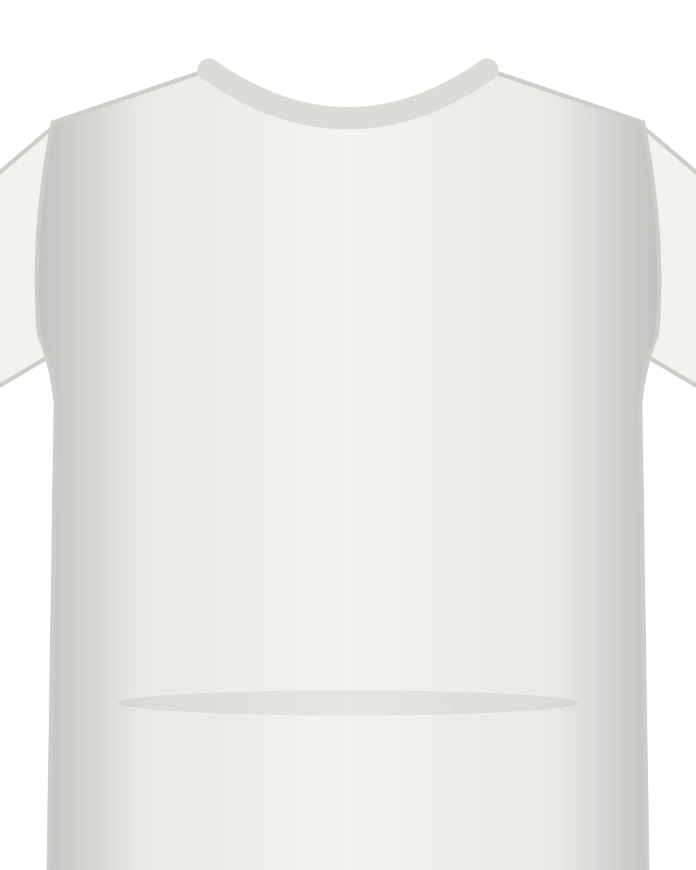 Essential Crew Tee in White, close-up of the collar and chest