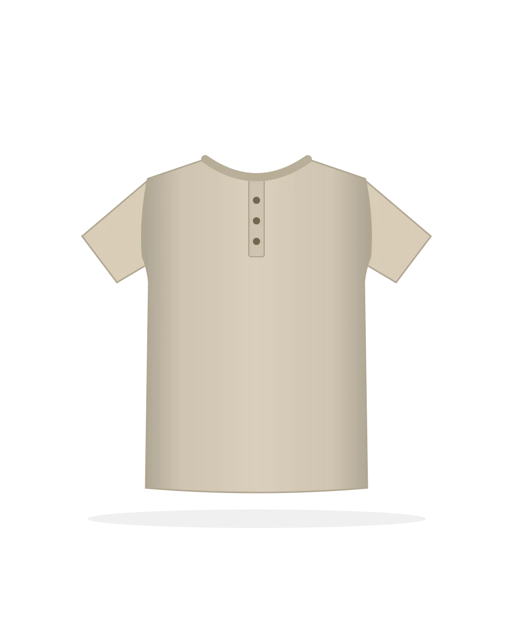 Relaxed Henley in Oat, front view