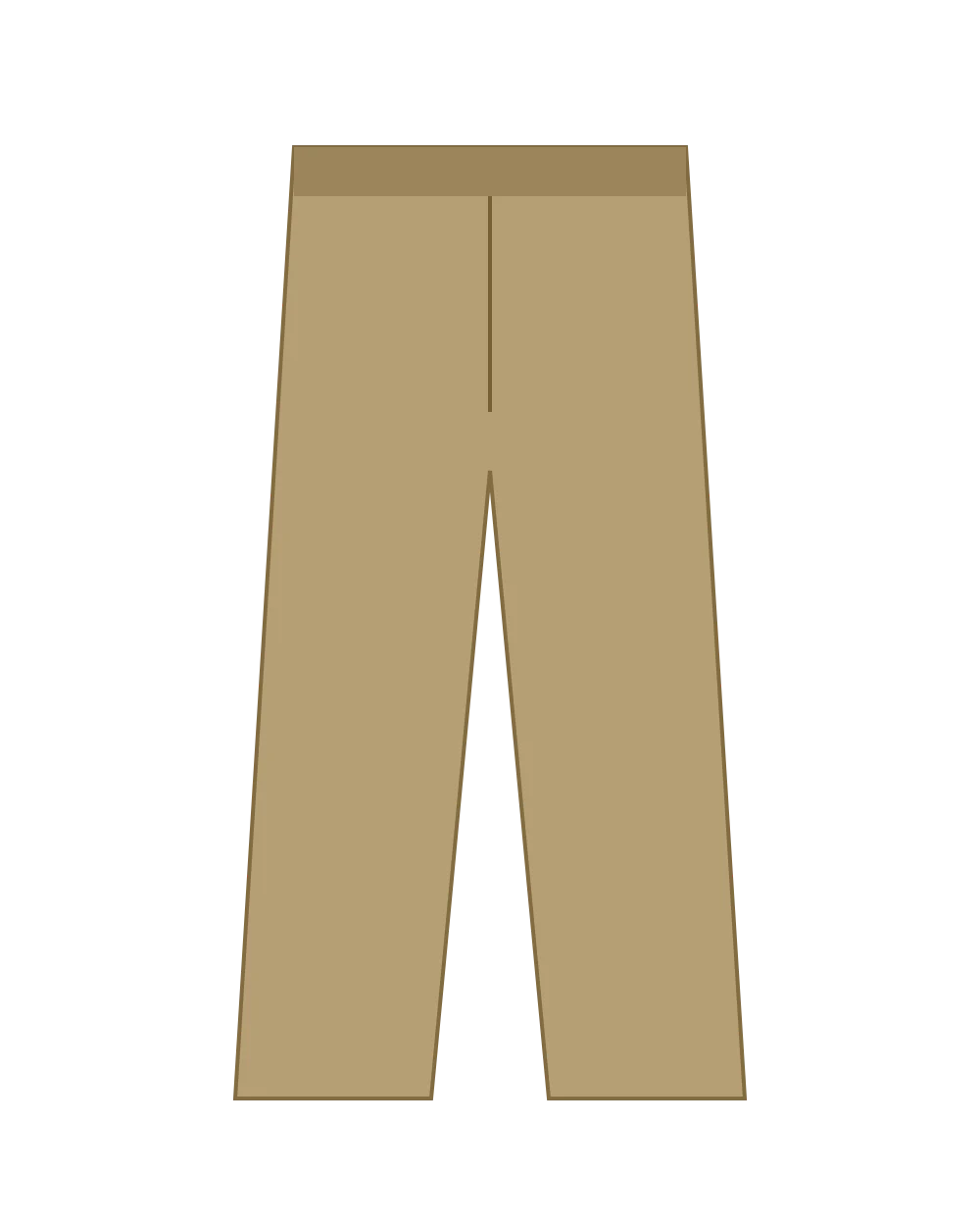 Straight Chino Trousers in Khaki