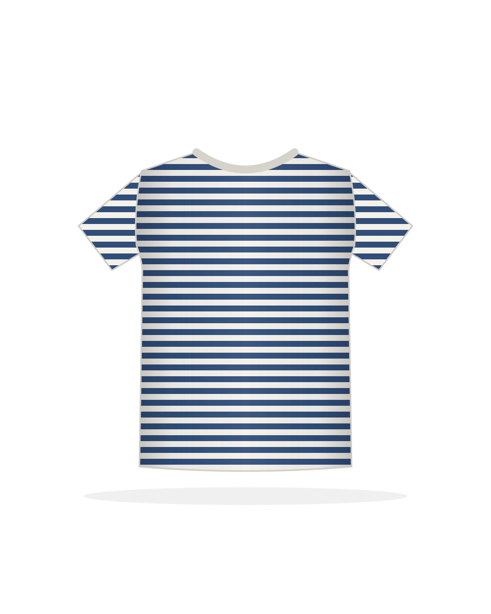 Striped Pocket Tee in Blue stripe, front view